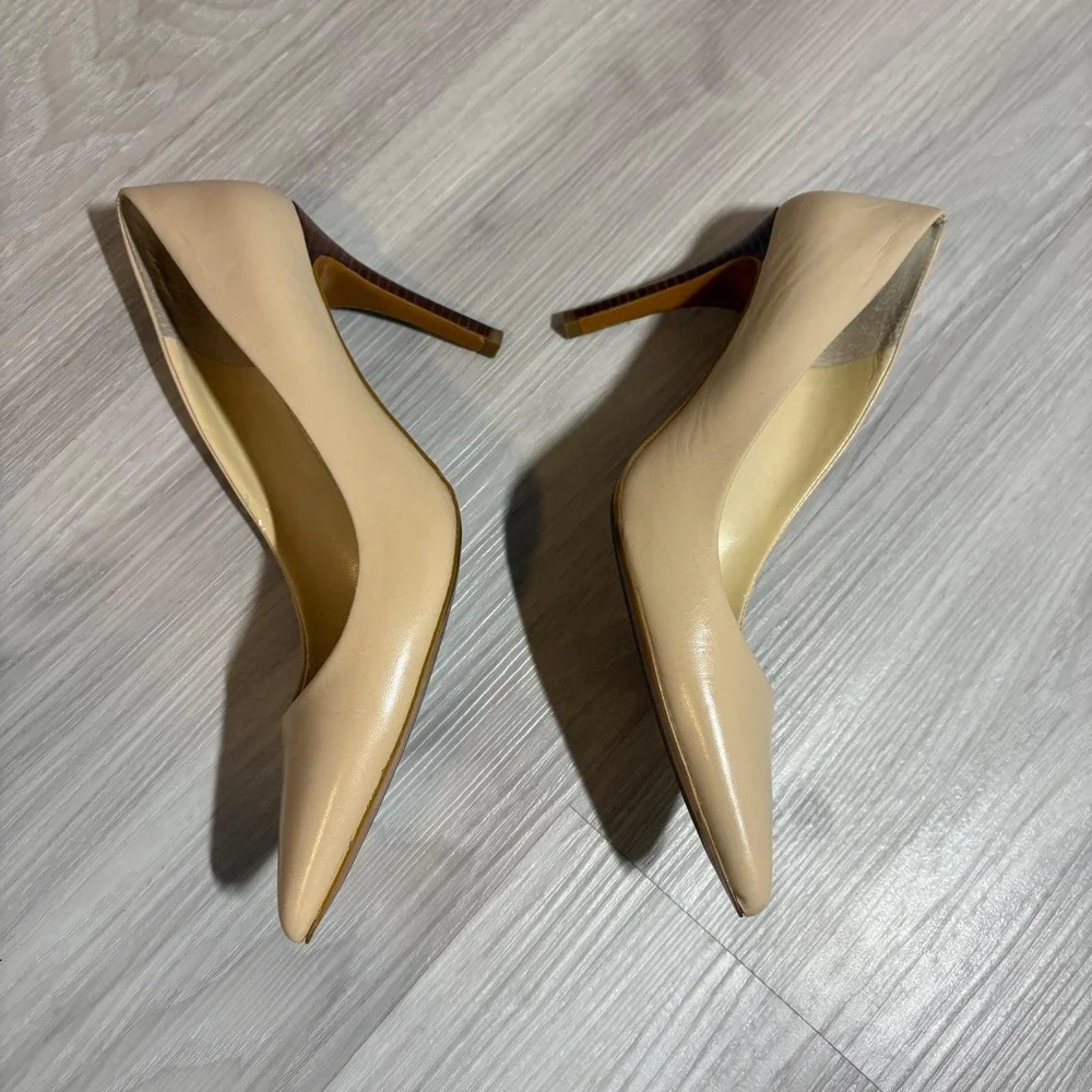 Lauren Ralph Lauren Nude Pointed-Toe Stiletto Heels